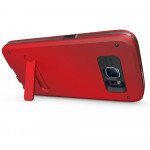 Wholesale Galaxy S6 Strong Armor Hybrid with Stand (Red)